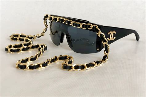 chanel sunglasses chain arms|Chanel chain sunglasses vintage.